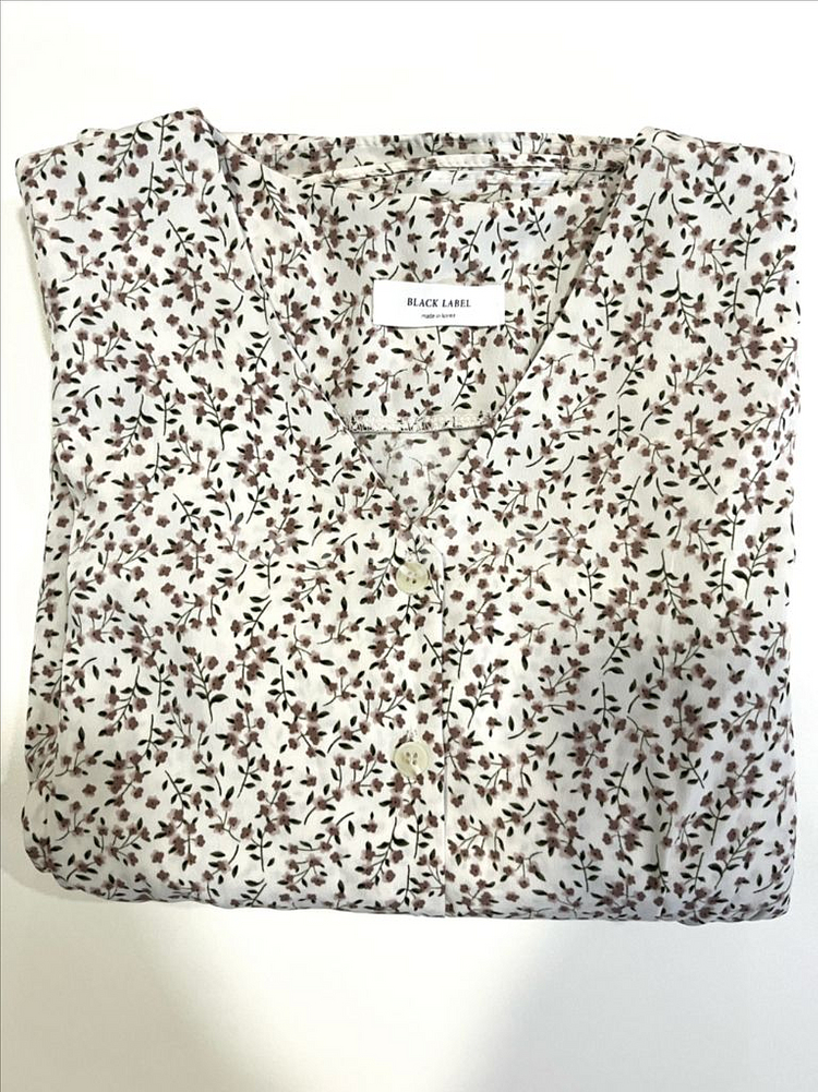 새상품/블랙라벨 패턴 롱원피스--5