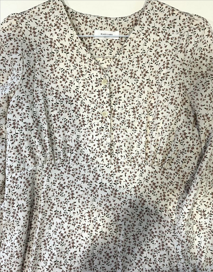 새상품/블랙라벨 패턴 롱원피스--7