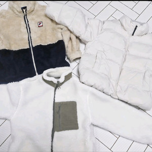 휠라 키즈 뽀글이 후리스 패딩 나머지 탑텐140사이즈