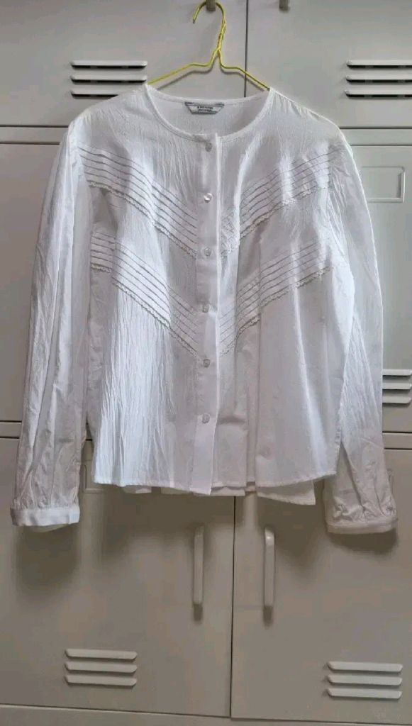 위아히얼 프릴 블라우스 - 화이트--4