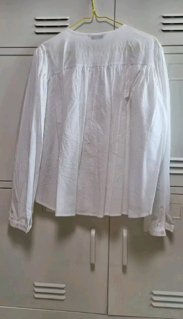 위아히얼 프릴 블라우스 - 화이트--6