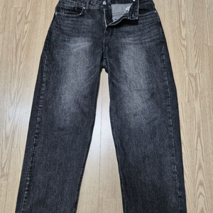 무신사 토피 모어 와이드 데님 팬츠 (WASHED RAW BLACK)