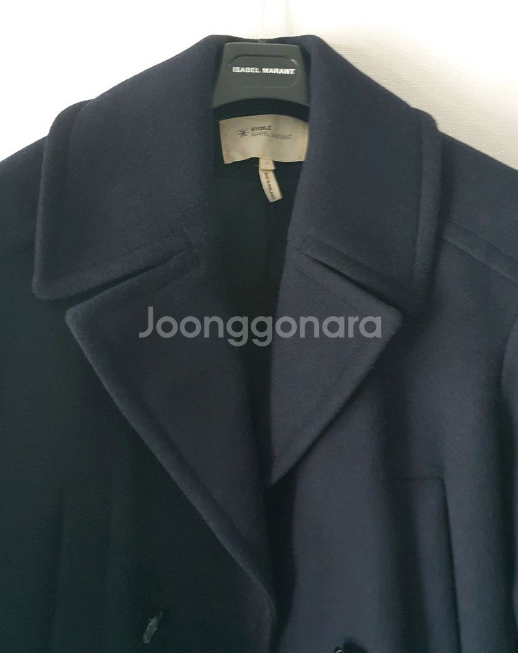 이자벨마랑 더블 브레스티드 오버사이즈 하프 코트--3