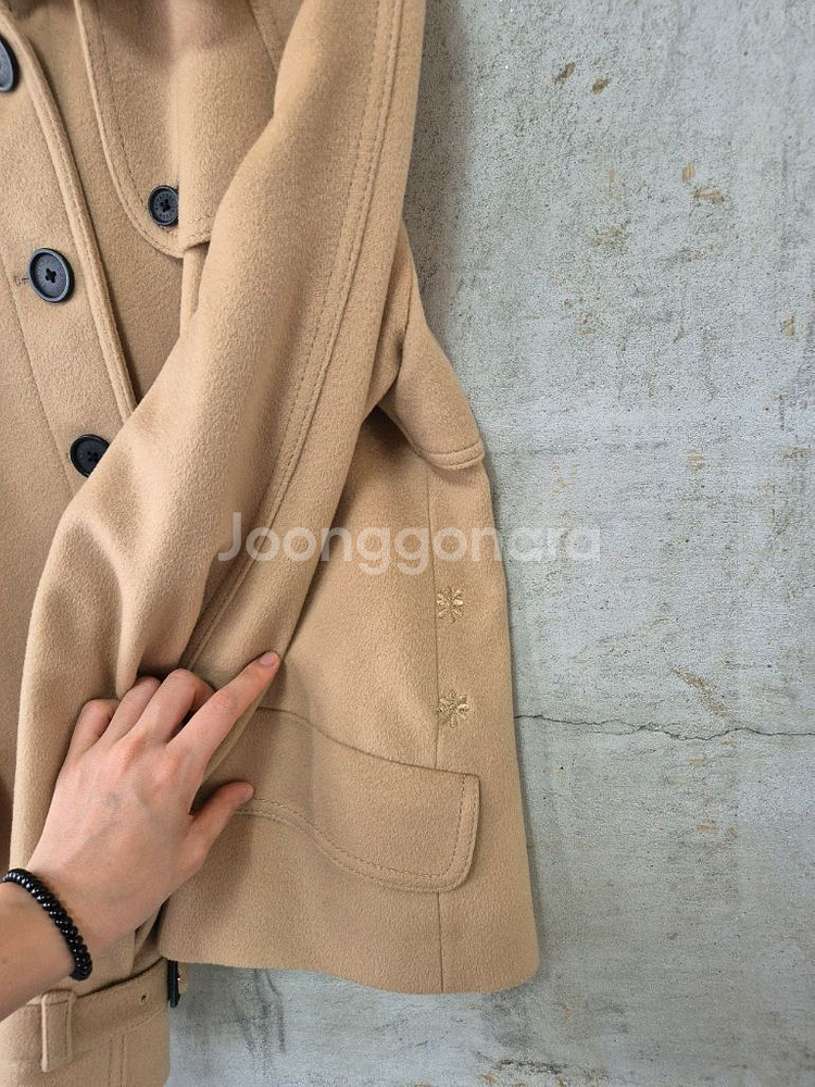 버버리 캐시미어 블렌드 코트--4