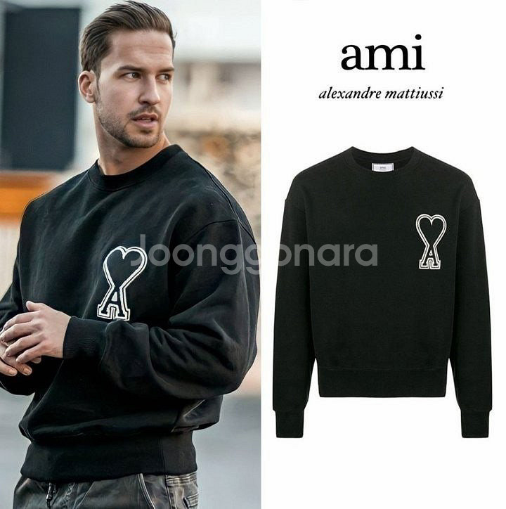 아미 보플 빅패치 커플 맨투맨--0