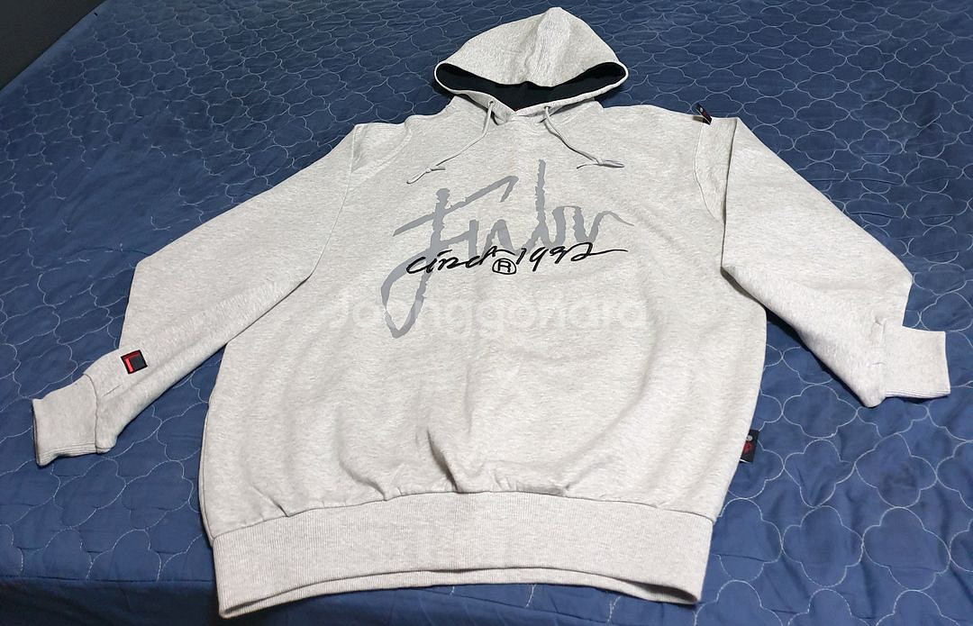 FUBU 오버핏 기모후드티 그레이 (XL)--0