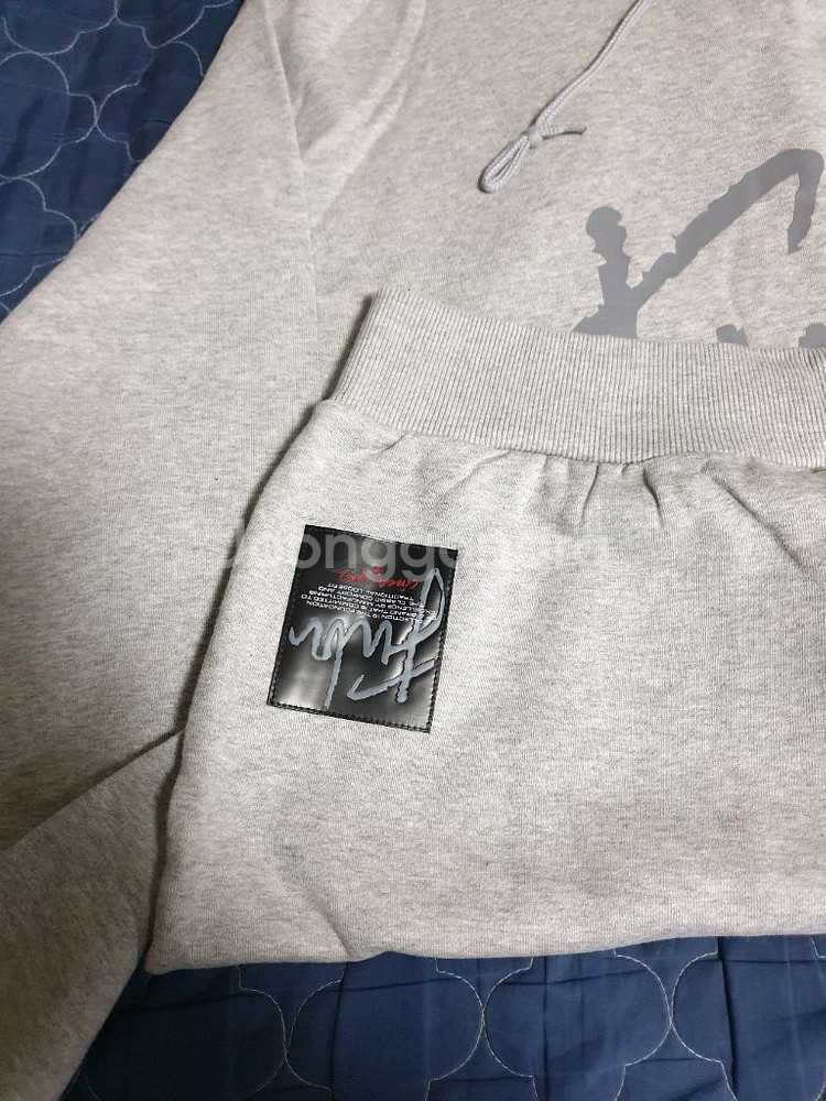 FUBU 오버핏 기모후드티 그레이 (XL)--1