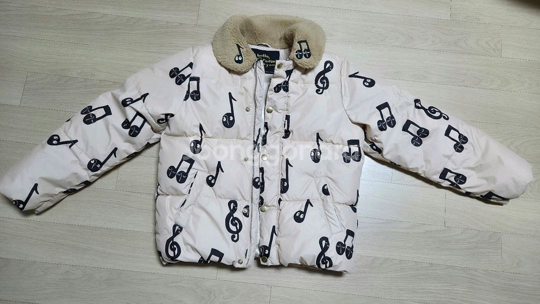 미리로디니 음표 패딩 10-11Y. 착불--0