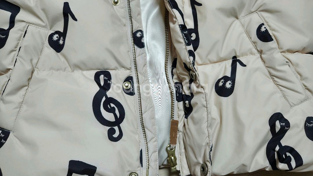 미리로디니 음표 패딩 10-11Y. 착불--3