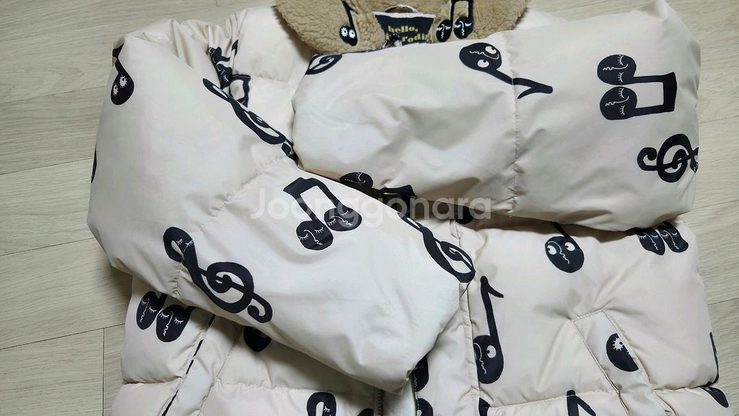 미리로디니 음표 패딩 10-11Y. 착불--5