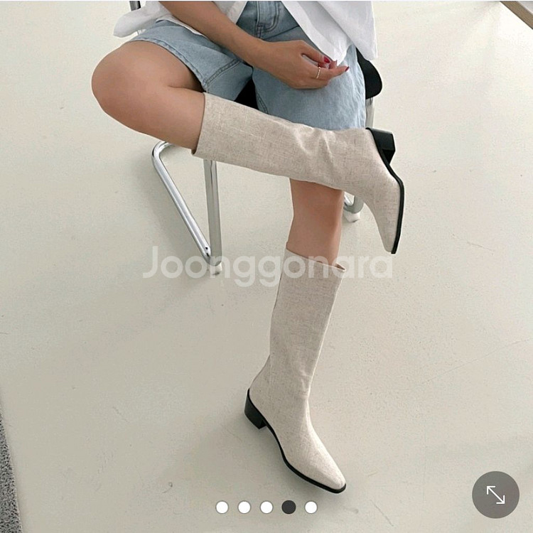 린넨부츠 245사이즈 4.5cm 새상품--1