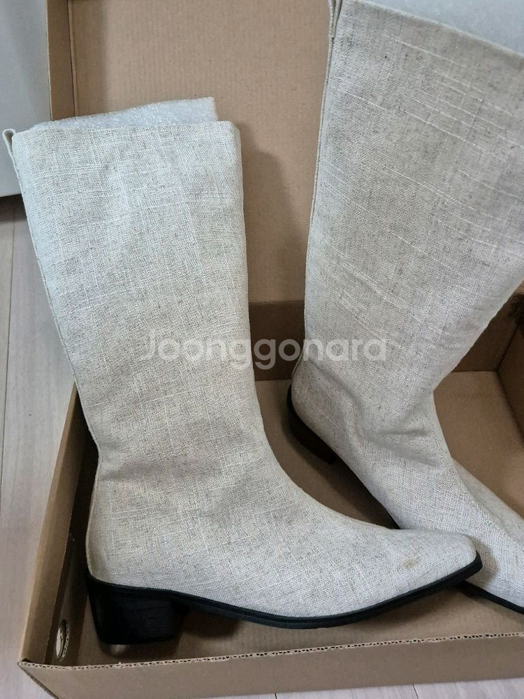 린넨부츠 245사이즈 4.5cm 새상품--6