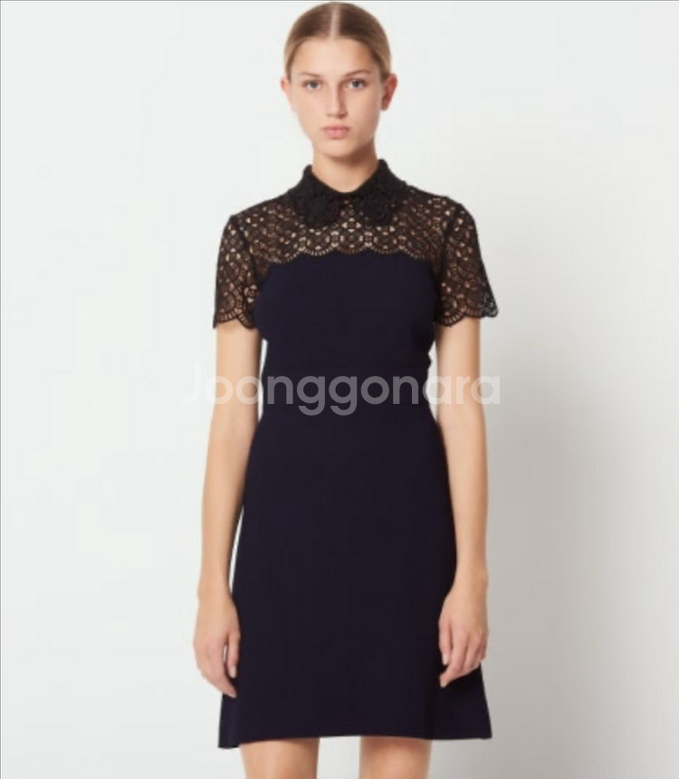 레이스 카라 원피스--0