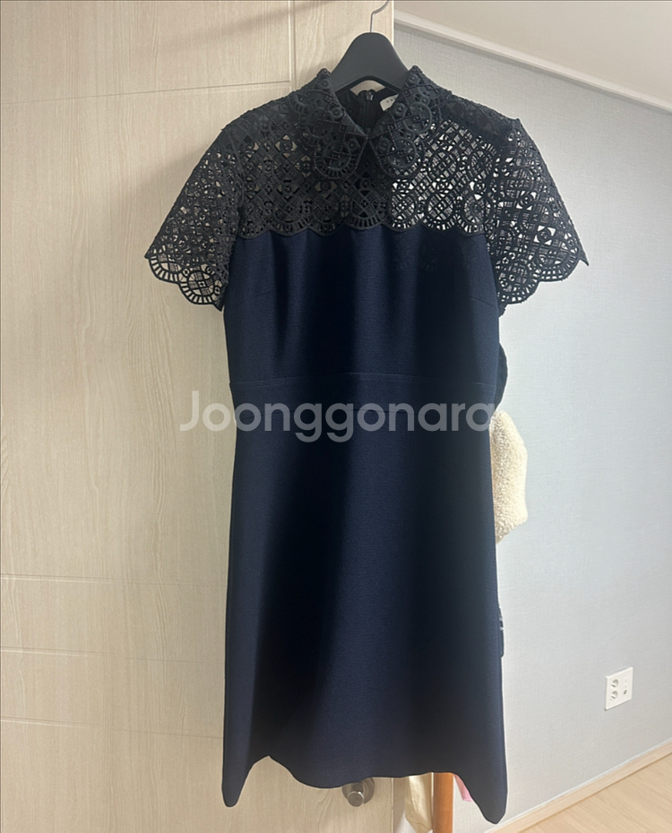 레이스 카라 원피스--2