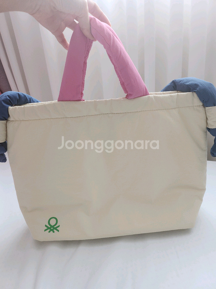 베네통패딩가방 패딩토트백 숄더백--0