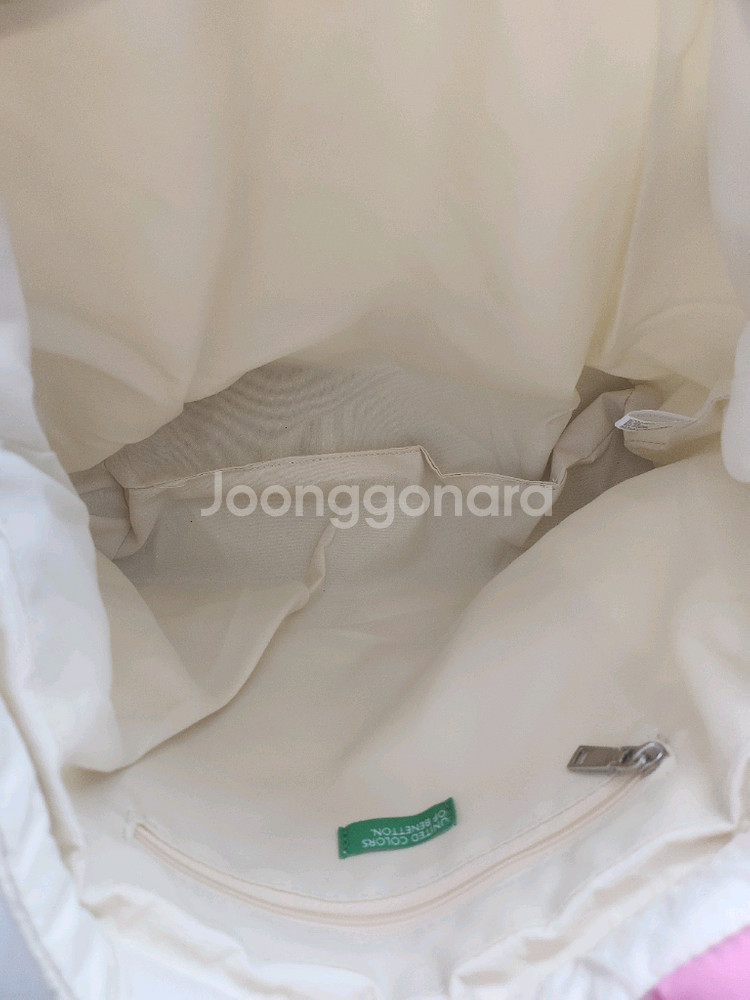 베네통패딩가방 패딩토트백 숄더백--2