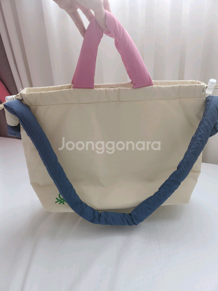 베네통패딩가방 패딩토트백 숄더백--1