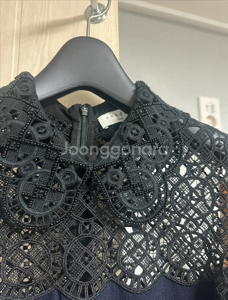 레이스 카라 원피스--8