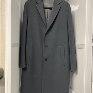 타임옴므 스모크그린 캐시미어 세미오버 핸드메이드코트95