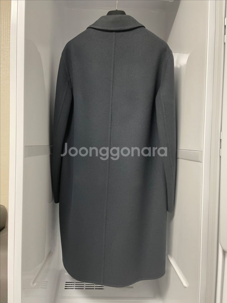 타임옴므 스모크그린 캐시미어 세미오버 핸드메이드코트95--1