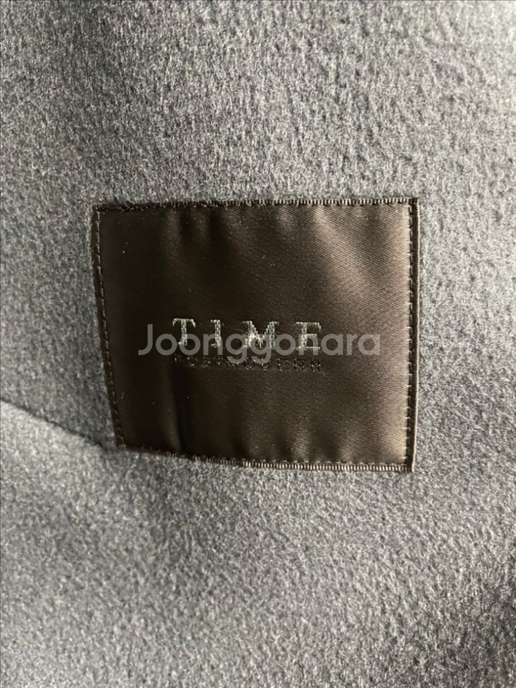 타임옴므 스모크그린 캐시미어 세미오버 핸드메이드코트95--4