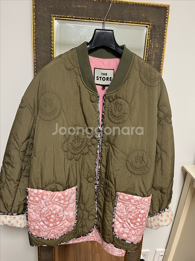 한섬 더 스토어 페이즐리 퀄팅 점퍼--0