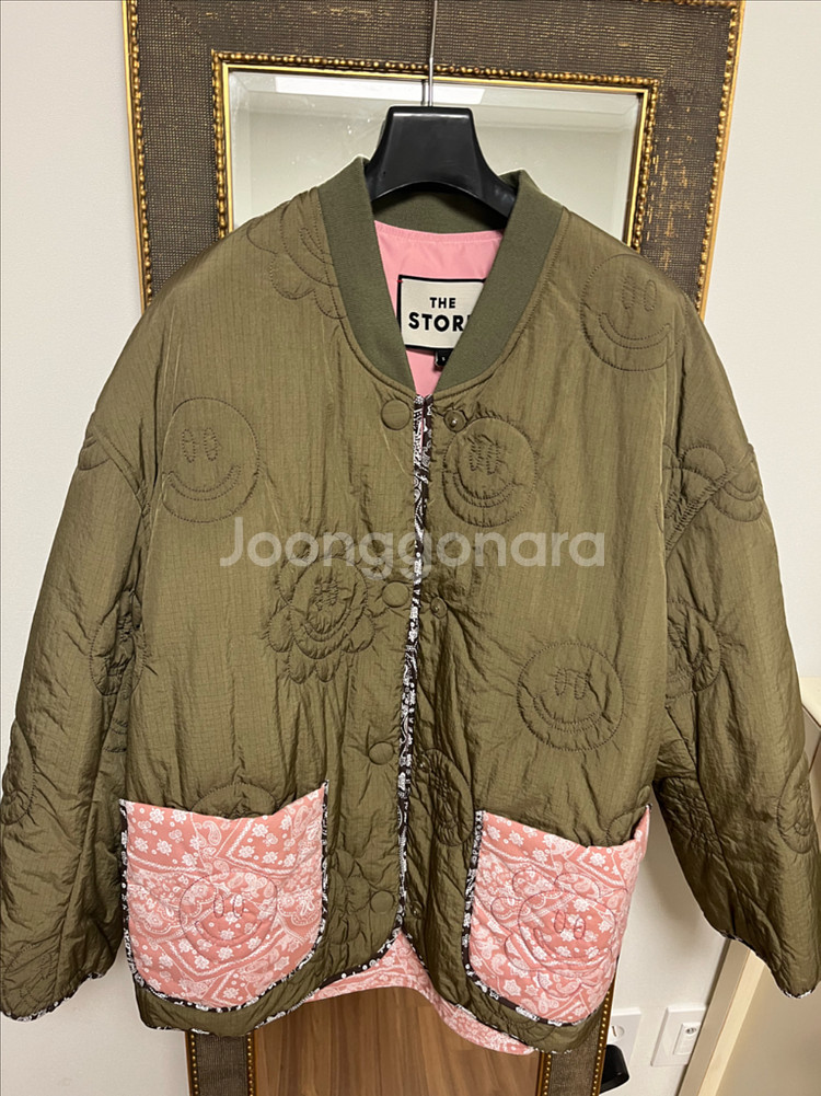 한섬 더 스토어 페이즐리 퀄팅 점퍼--3