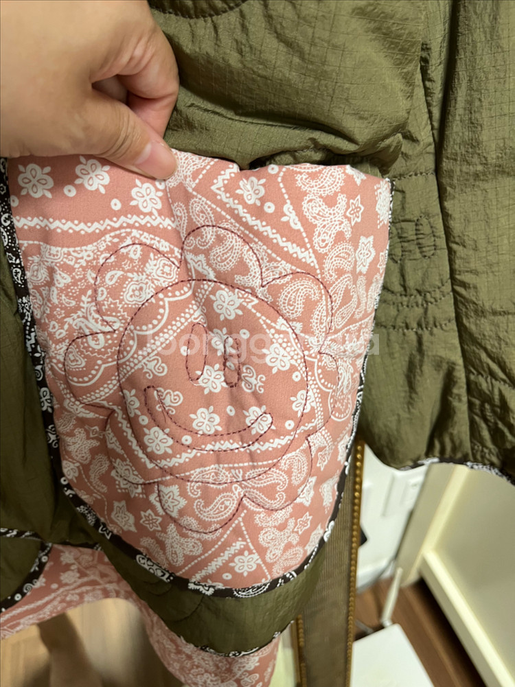 한섬 더 스토어 페이즐리 퀄팅 점퍼--5