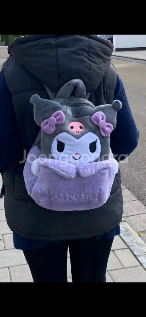 새상품) 산리오 캐릭터 쿠로미 인형 가방--0