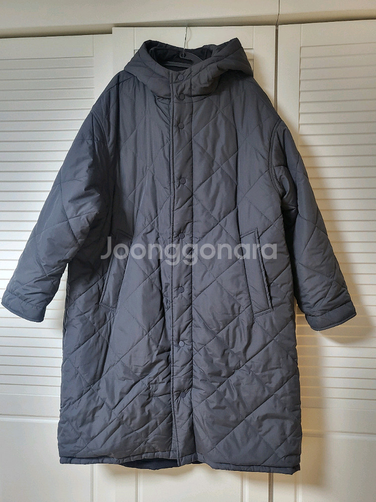 NOWANDTOMORROW 후드 롱패딩 M/리버시블 양면/새상품 남녀공용--3