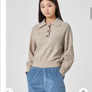 에잇세컨즈 카라 니트 베이지 (m)