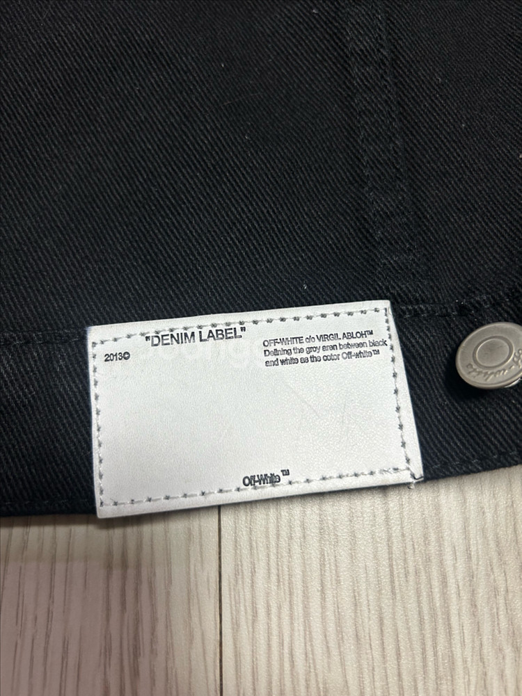 정품오프화이트 데님 자켓 xl 105-110--2