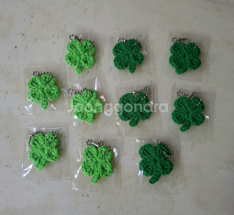 네잎클로버키링 10개--0