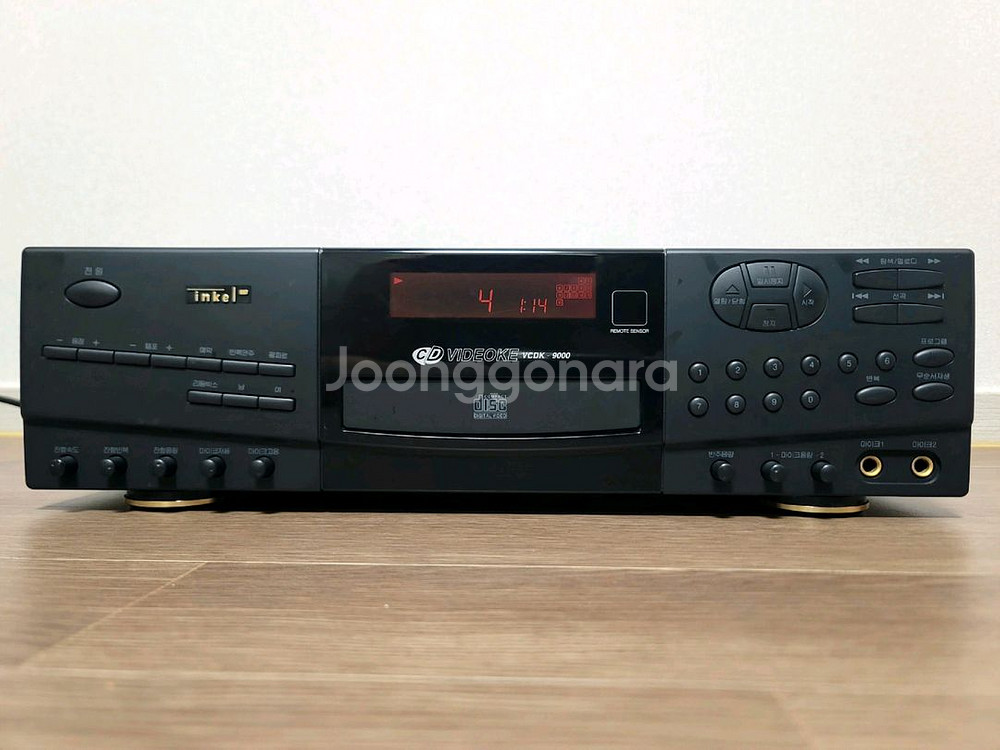 인켈 CD 플레이어,픽업 교체,리모컨 포함,노래방 기능--0