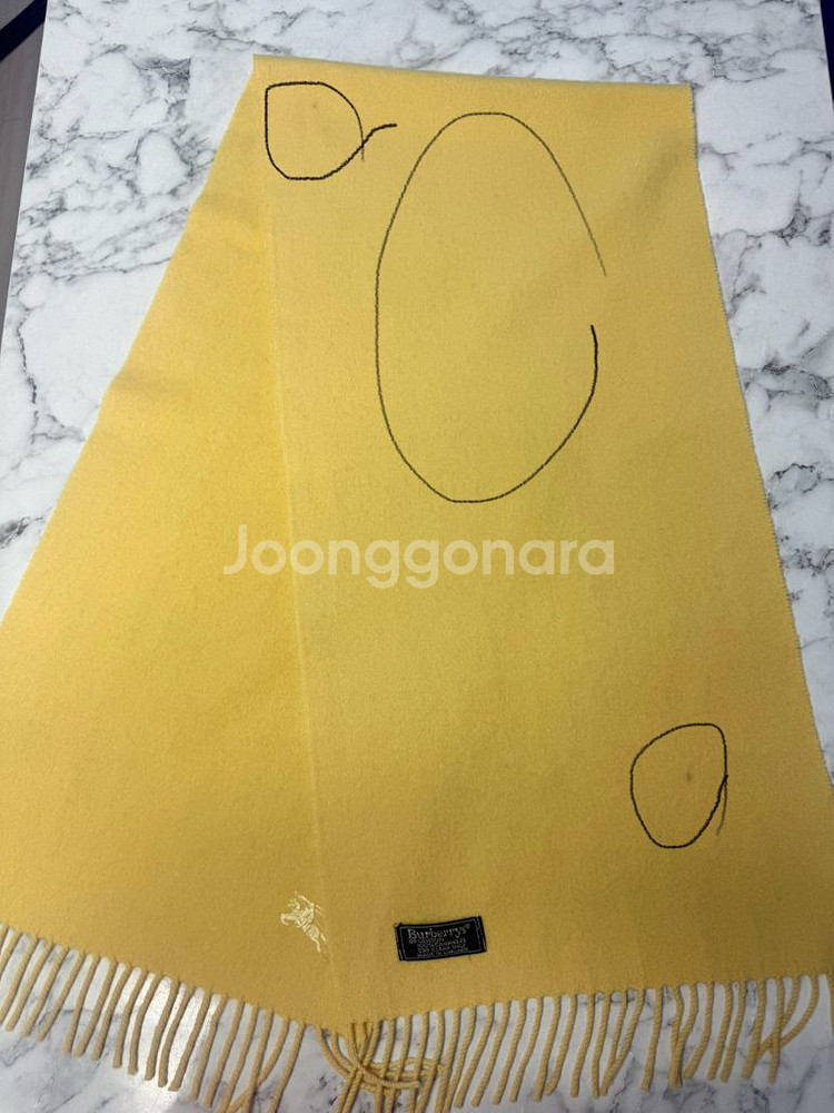 정품 버버리 캐시미어100% 머플러 목도리--8