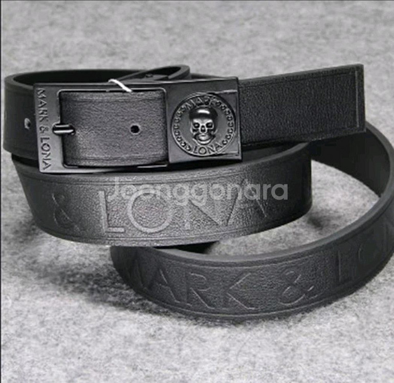 국내당일발송 마크앤로나 남성 골프 벨트 소가죽--0