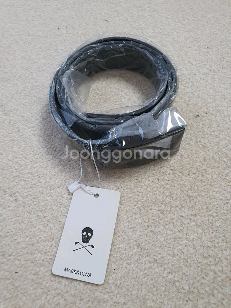 국내당일발송 마크앤로나 남성 골프 벨트 소가죽--2