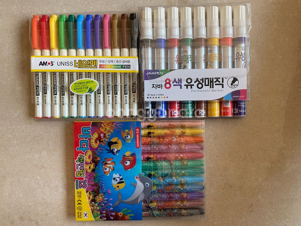 자바 유성 매직 / 아모스 네임펜 / 문교 색연필--0