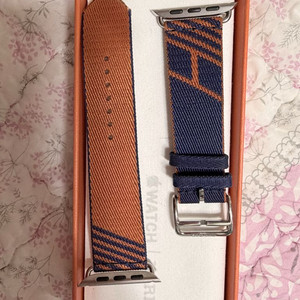 애플워치 에르메스 점핑싱글투어 블루사피흐/오랑쥬 45mm