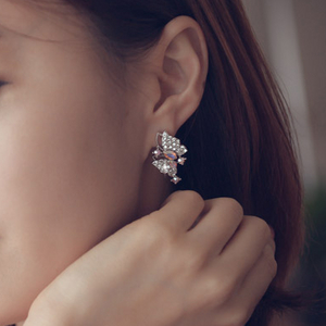 에리카 나비귀걸이 블링블링 엘레강스 크리스탈