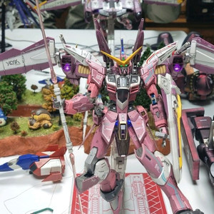 건프라 led도색작 MG급 져스티스건담- 건담 프라모델