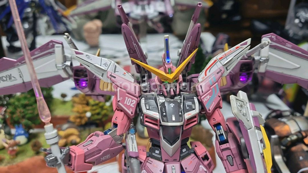 건프라 led도색작 MG급 져스티스건담- 건담 프라모델--2