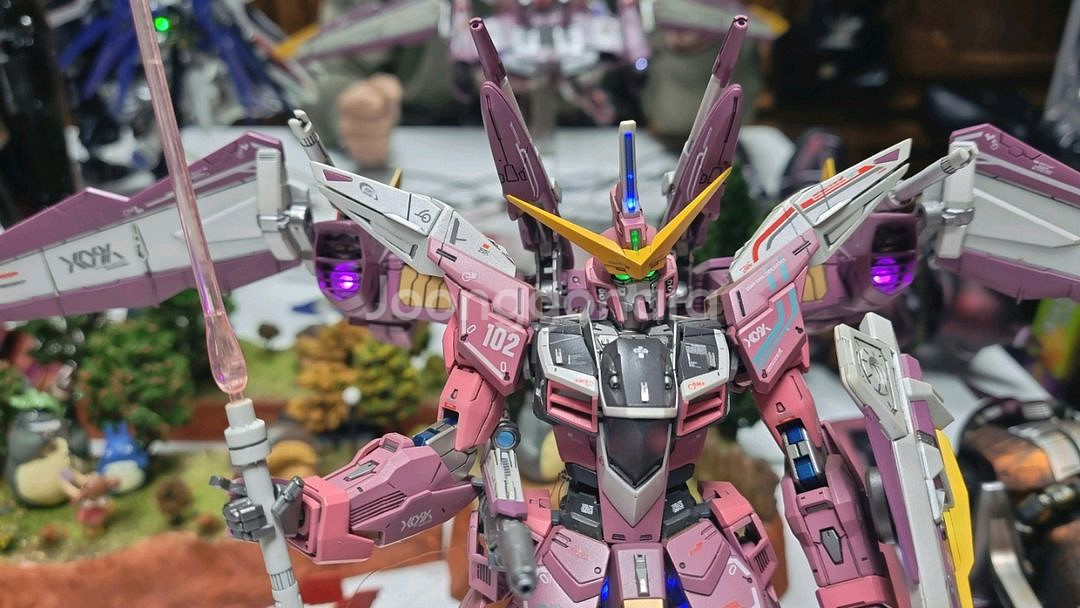 건프라 led도색작 MG급 져스티스건담- 건담 프라모델--3