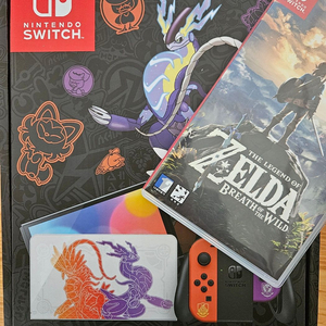 (야숨 포함) 닌텐도 스위치 OLED 스칼렛 바이올렛 에디션