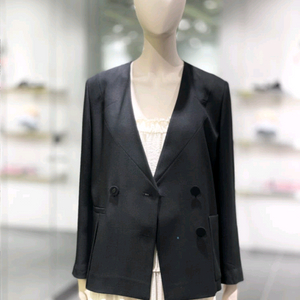 럭키슈에뜨 여성 노카라 스티치 자켓