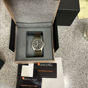 해밀턴 카키필드 수동 메카니칼 38mm 판매해요