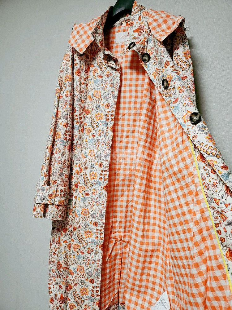 OLLY 플라워패턴 롱 코트--2