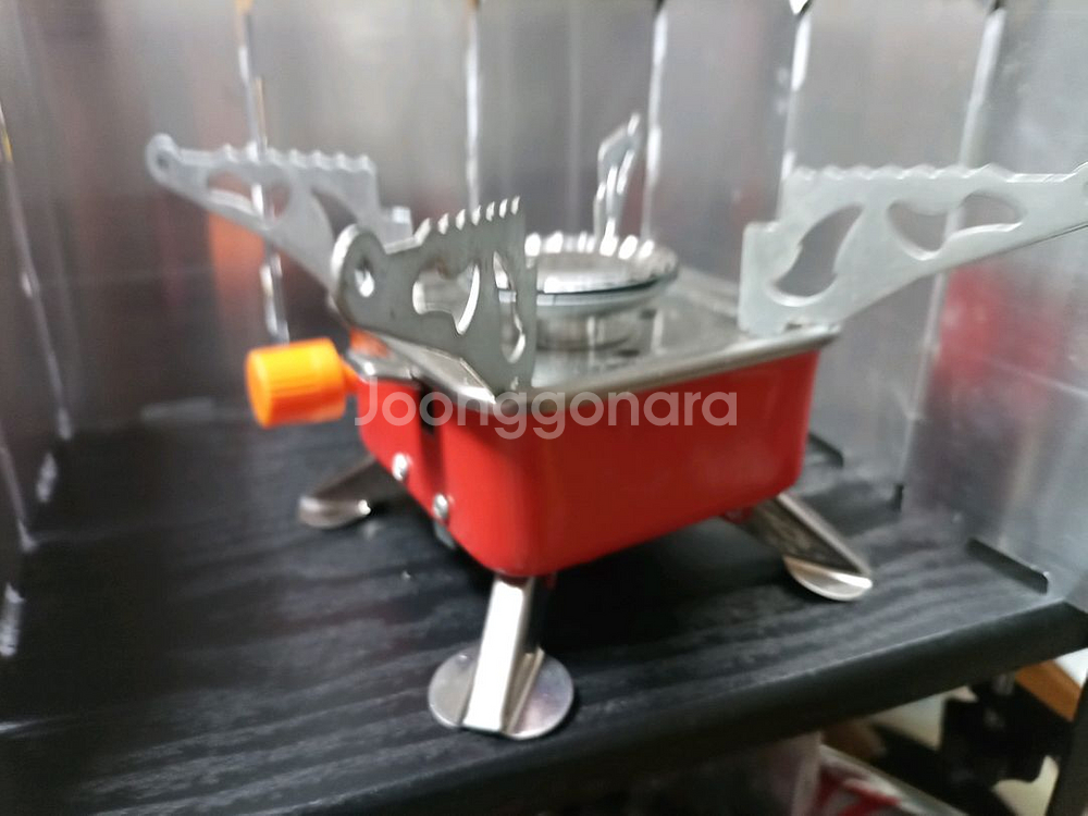 캠핑용으로 휴대용 가스 버너입니다. 9단 바람막이 포함--5