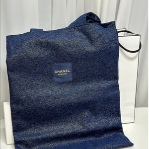 샤넬 뷰티 트위드 네이비 토트백
