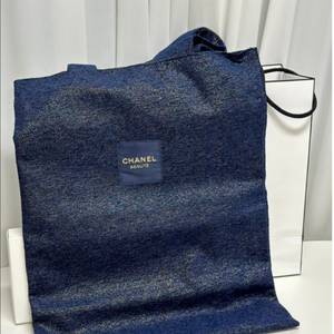 샤넬 뷰티 트위드 네이비 토트백